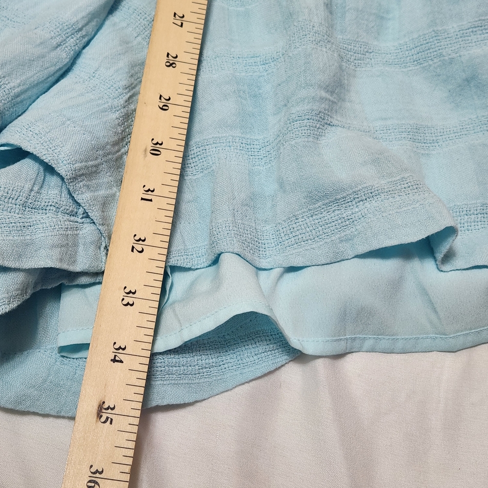 American Eagle Babydoll Romper Shorts Dress Womens Small Sky Blue Halter Beach - Picture 7 of 16